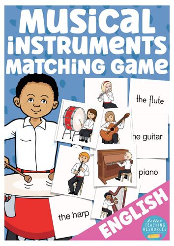 Musical Instruments Matching Cards Musical instruments matching cards game (jeu de mΓ©moire Anglais ...