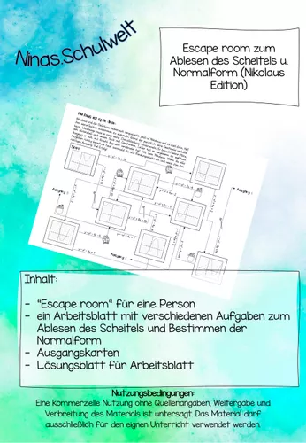 Scheitel ablesen + Normalform Parabel (Escape) - Nikolaus ...
