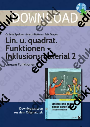 Lin. u. quadrat. Funktionen - Inklusionsmaterial 2 - Lineare Funktionen ...