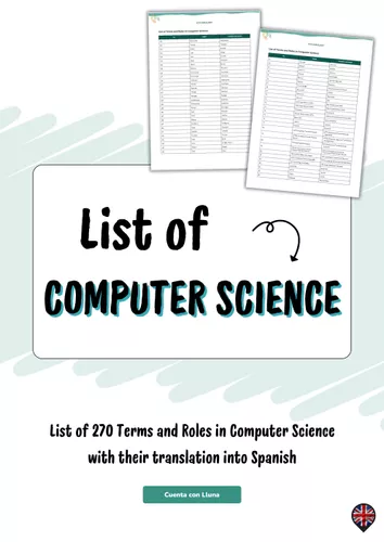 List of 270 Terms and Roles in Computer Science - material didáctico de ...