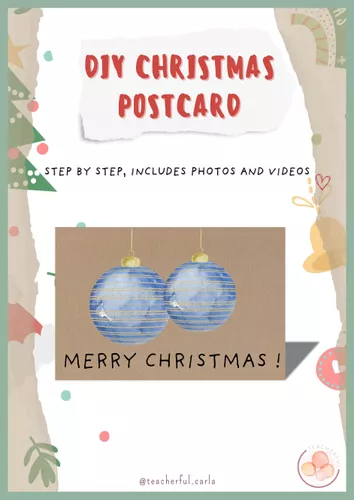 Postal de Navidad DIY Paso a Paso - Christmas postcard Step by Step ...