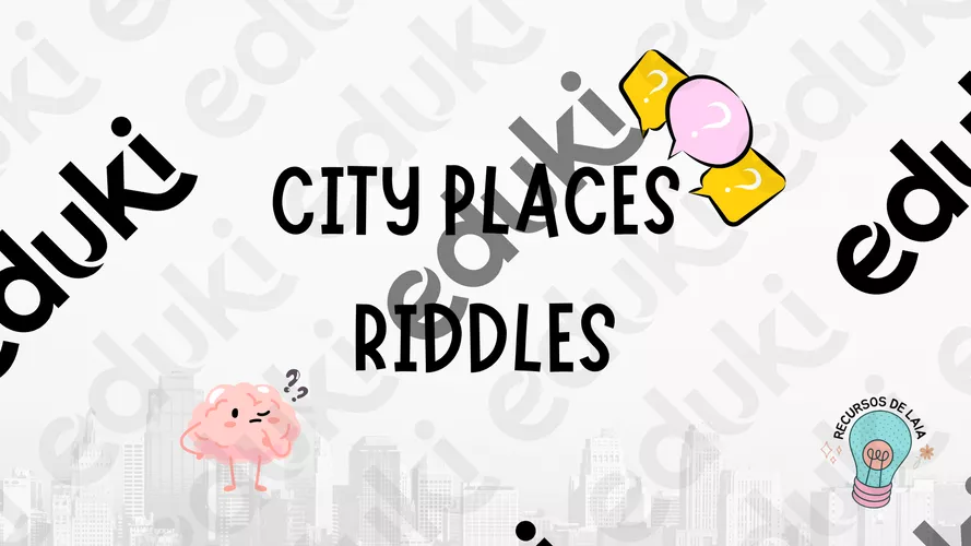 City places riddles - material de la siguiente asignatura Inglés / English