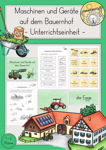 Maschinen und Geräte auf dem Bauernhof Unterrichtseinheit ...