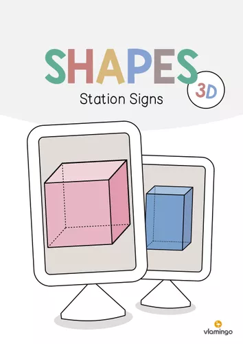 3D Shapes: Station Signs (engelsk) – undervisningsmateriale i faget Engelsk