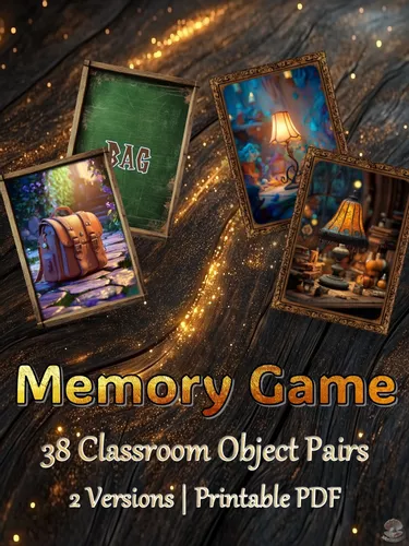 Classroom Objects Memory Game • 38 Pairs of Matching Cards ...