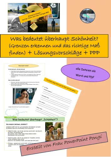 Grenzen erkennen - Schönheit (mehrere Stunden) – Unterrichtsmaterial in ...