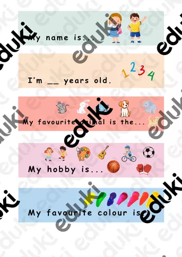 this is me - Fächer zum Vorstellen auf Englisch – Unterrichtsmaterial ...