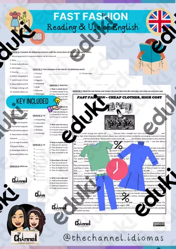 FAST FASHION – Reading & Use of English - material de la siguiente ...