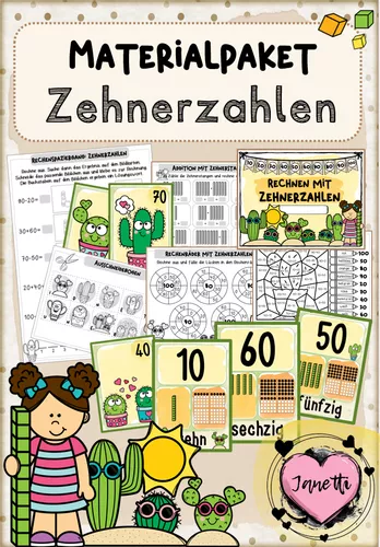 Materialpaket Rechnen Mit Zehnerzahlen ZR 100 Kl 1 2 materialpaket-rechnen-mit-zehnerzahlen-zr-100-kl-1-2
