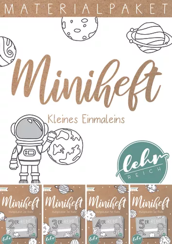 Materialpaket - Minihefte Einmaleins 2er Reihe - 10er Reihe ...