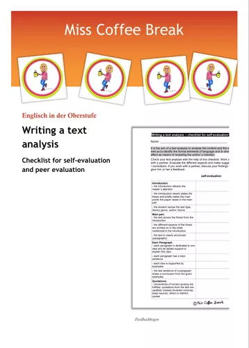 How to analyze a text / Text analysis (Checklist/Feedback ...