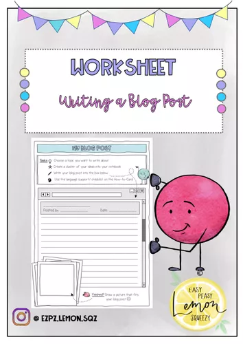 Worksheet: Write a Blog Post – Unterrichtsmaterial im Fach Englisch