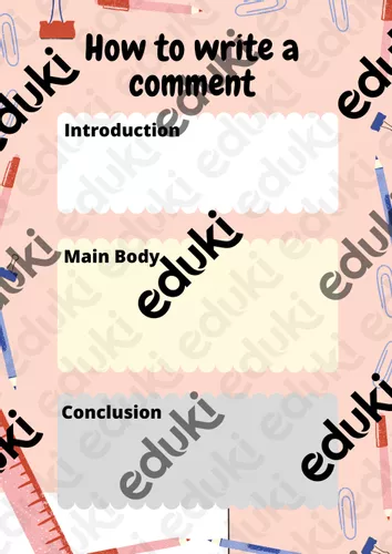 Comment English Example Introduction How to write a comment - Beispiel - Erarbeitung - Checkliste ...