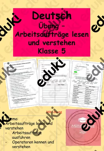 Arbeitsaufträge verstehen - Übungen zu den Operatoren ...