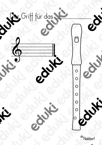 Blockflöte Griffe und Noten – Unterrichtsmaterial im Fach Musik