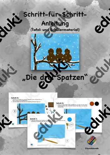 drei spatzen schritt fuer schritt anleitung 1 Die Drei Spatzen Unterrichtsmaterial
Die drei Spatzen Schritt für Schritt Anleitung – Unterrichtsmaterial