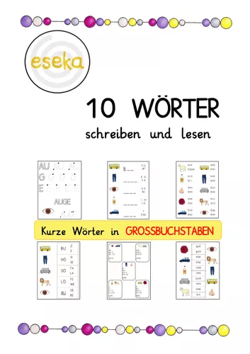 10 woerter schreiben und lesen kurze woerter grossbuchstaben Lesen Mit Großbuchstaben Arbeitsblätter
10 Wörter schreiben und lesen Kurze Wörter GROSSBUCHSTABEN