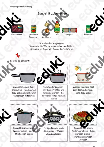 daz daf vorgangsbeschreibung spa ti kochen 1 Vorgangsbeschreibung Unterrichtsmaterial
DaZ DaF Vorgangsbeschreibung Spa ti kochen – Unterrichtsmaterial im