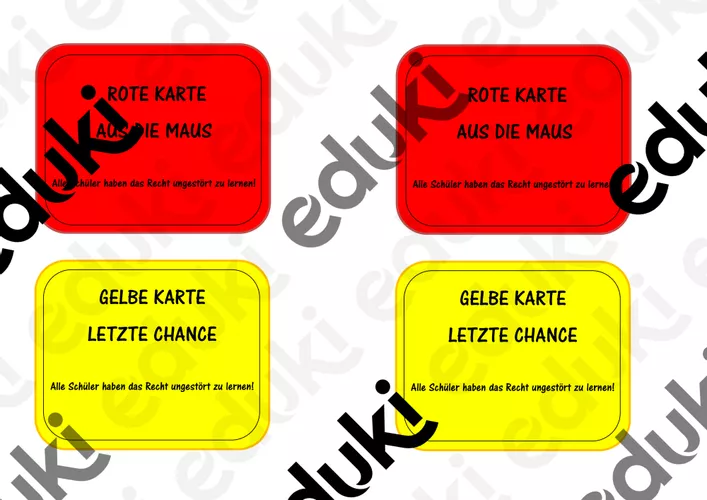 gelbe-rote Karten – Unterrichtsmaterial im Fach Fachübergreifendes