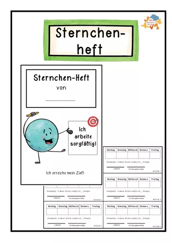 Sternchenheft- individuelle Ziele setzen – Unterrichtsmaterial im Fach ...
