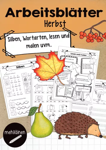 Arbeitsblätter Herbst – Unterrichtsmaterial in den Fächern Deutsch ...