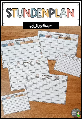 Stundenplan im Boho-Stil - editierbar – Unterrichtsmaterial im Fach ...
