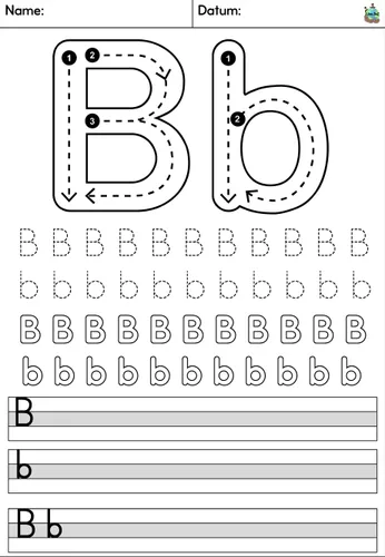 Buchstabe B - Buchstabeneinführung - Buchstabenblatt DaZ / Deutsch ...