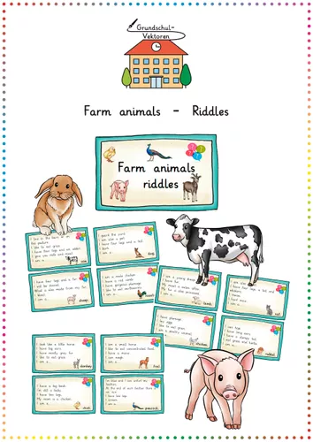 Farm Animals Riddles Farm animals - Riddles – Unterrichtsmaterial im Fach Englisch