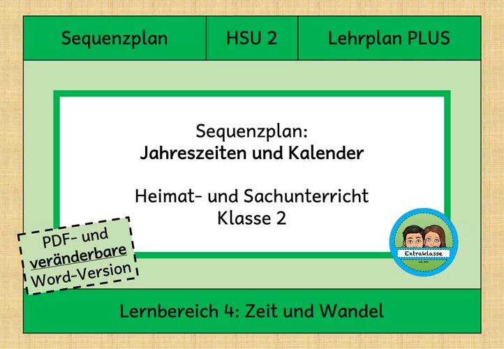 Sequenzplan HSU Jahreszeiten und Kalender (2. Klasse, Bayern