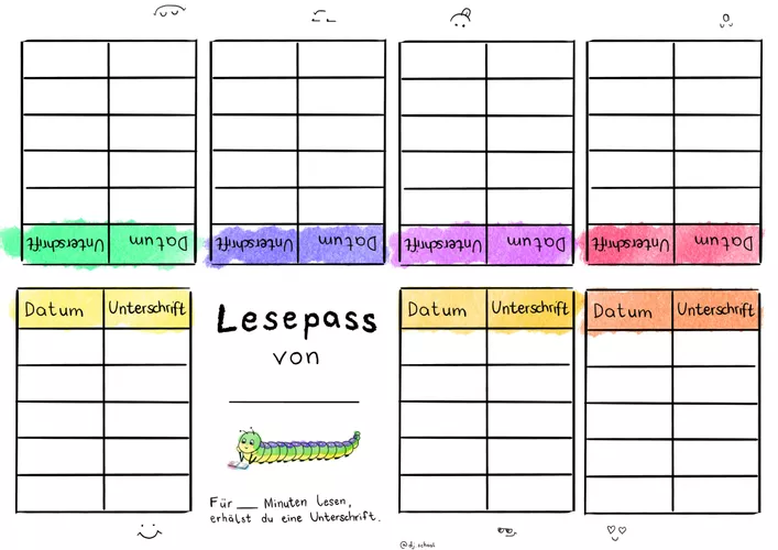 Leseraupe Bastelvorlage Lesepass Und Urkunde Unterrichtsmaterial Im leseraupe-bastelvorlage-lesepass-und-urkunde-unterrichtsmaterial-im