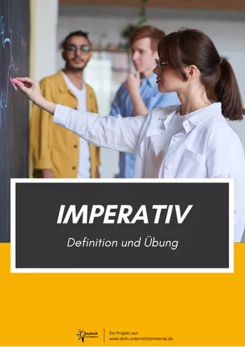 Imperativ - Arbeitsblatt zur Definition und Übung, mit Lösung ...