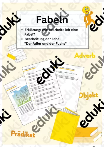 Fabeln - Erklärung, 1 Übung incl. Lösung \