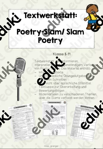Textwerkstatt Poetry-Slam/ Slam Poetry (Unterrichtsreihe ...