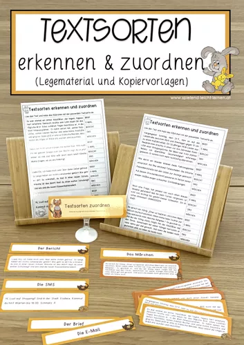 Textarten Textsorten erkennen und zuordnen – Unterrichtsmaterial im Fach Deutsch