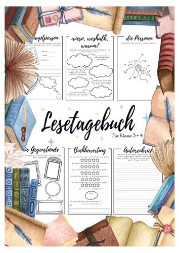 Lesetagebuch Klasse 3 4 Optional Mit Buchvorstellung Und Lesekiste lesetagebuch-klasse-3-4-optional-mit-buchvorstellung-und-lesekiste