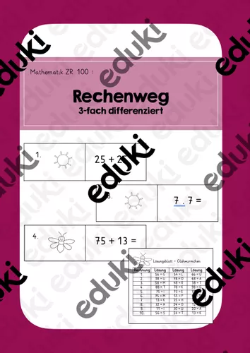 Rechenweg Mathematik - Differenzierter Rechenweg ZR 100 – Unterrichtsmaterial im ...