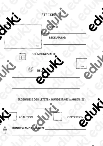 steckbrief parteien politik Parteien Unterrichtsmaterial
Steckbrief Parteien Politik – Unterrichtsmaterial im Fach Politik