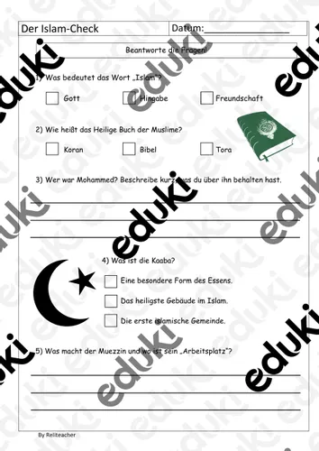 checker tobi der islam check quiz Checker Tobi Islam Arbeitsblatt
Checker Tobi Der Islam Check Quiz – Unterrichtsmaterial im Fach Religion