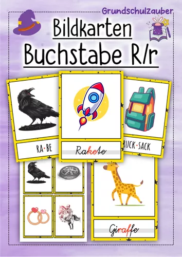 Bildkarten Buchstabeneinführung Buchstabe R – Unterrichtsmaterial im ...