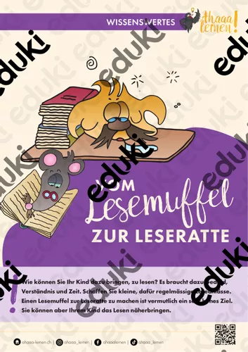 vom lesemuffel zur leseratte eduki Eduki Unterrichtsmaterial
Vom Lesemuffel zur Leseratte Eduki – Unterrichtsmaterial im Fach Deutsch