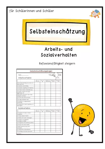 Selbsteinschätzung des Arbeits- und Sozialverhaltens – Unterrichtsmaterial im Fach ...