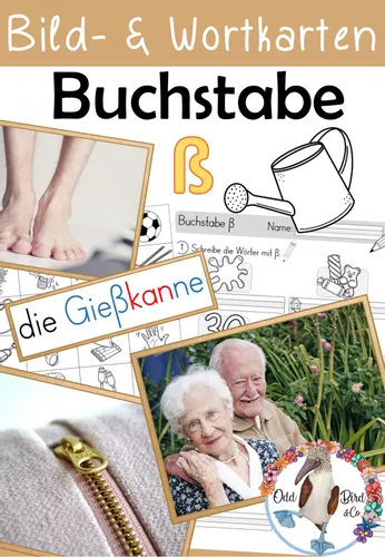 Buchstabe ß - Bildkarten & Wortkarten mit Fotos und Schreibaufgabe ...