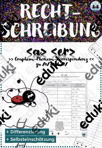 Rechtschreibung - a, er | /a/ /ɐ/ – Unterrichtsmaterial im Fach Deutsch