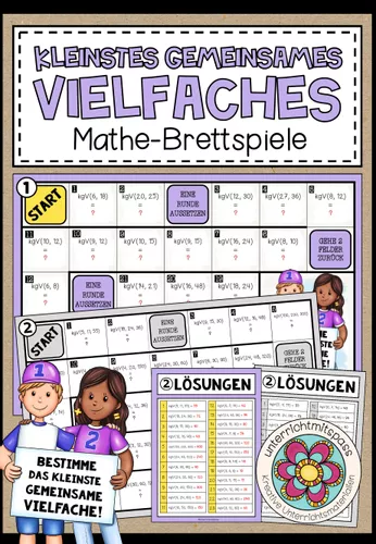 KLEINSTES GEMEINSAMES VIELFACHES (kgV)– 2 Mathe-Brettspiele ...