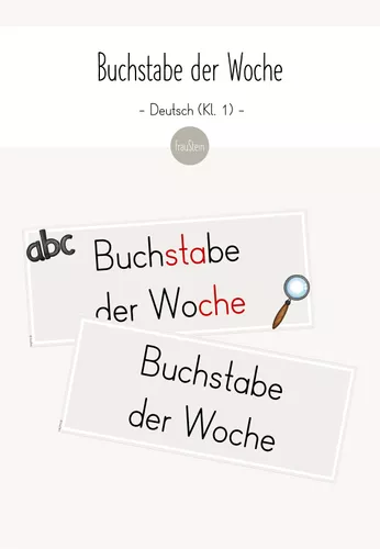 Buchstabe der Woche (Buchstabeneinführung) – Unterrichtsmaterial im ...