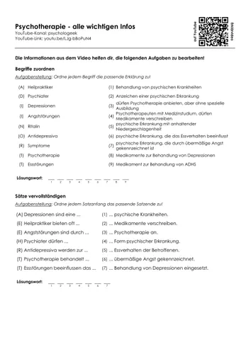 1 Video - viele Übungen: Psychotherapie - alle wichtigen Infos ...