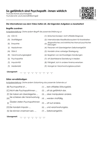 1 Video - viele Übungen: So gefährlich sind Psychopath -innen wirklich ...