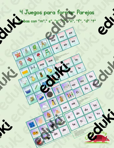 Paare bilden mit Silben – Unterrichtsmaterial im Fach Spanisch