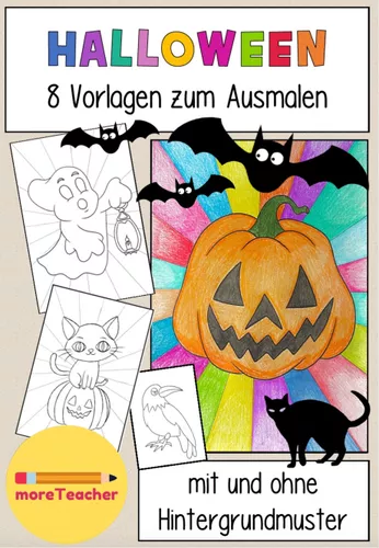 Halloweenbilder zum Ausmalen – Unterrichtsmaterial in den Fächern