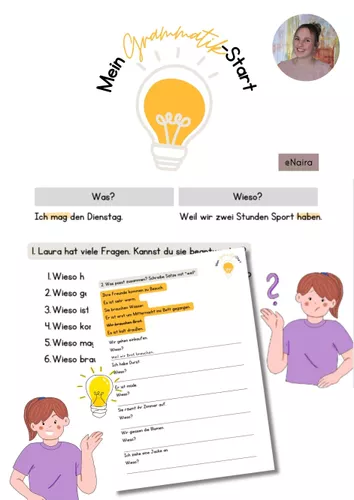 Arbeitsblatt: Fragen mit weil-beantworten – Unterrichtsmaterial im Fach ...